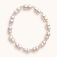 Mom Pearl & Clear Bead Anklet